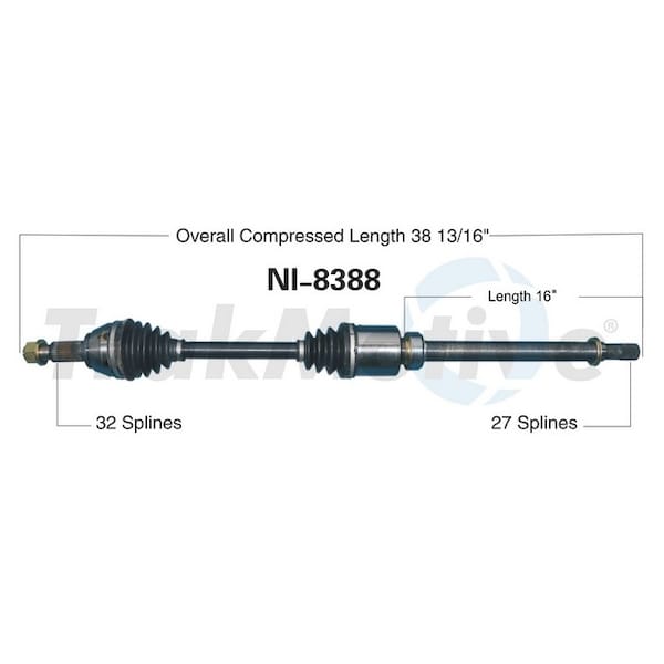 Surtrack Axle Cv Axle Shaft, Ni-8388 NI-8388 | Zoro